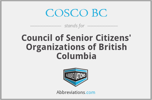 COSCO BC - Council of Senior Citizens' Organizations of British Columbia